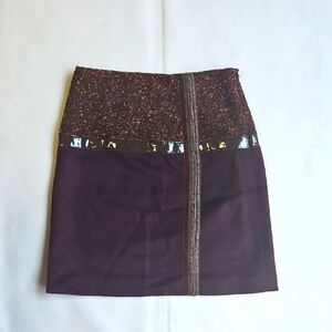 Worth New York Mini Pencil Wool Skirt